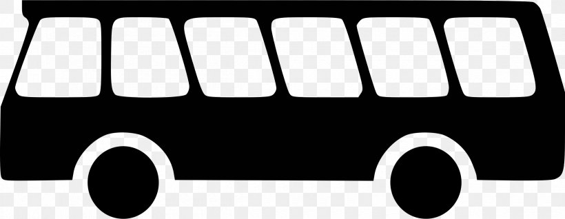 Bus Symbol Clip Art, PNG, 2400x932px, Bus, Automotive Design, Automotive Exterior, Black And White, Brand Download Free