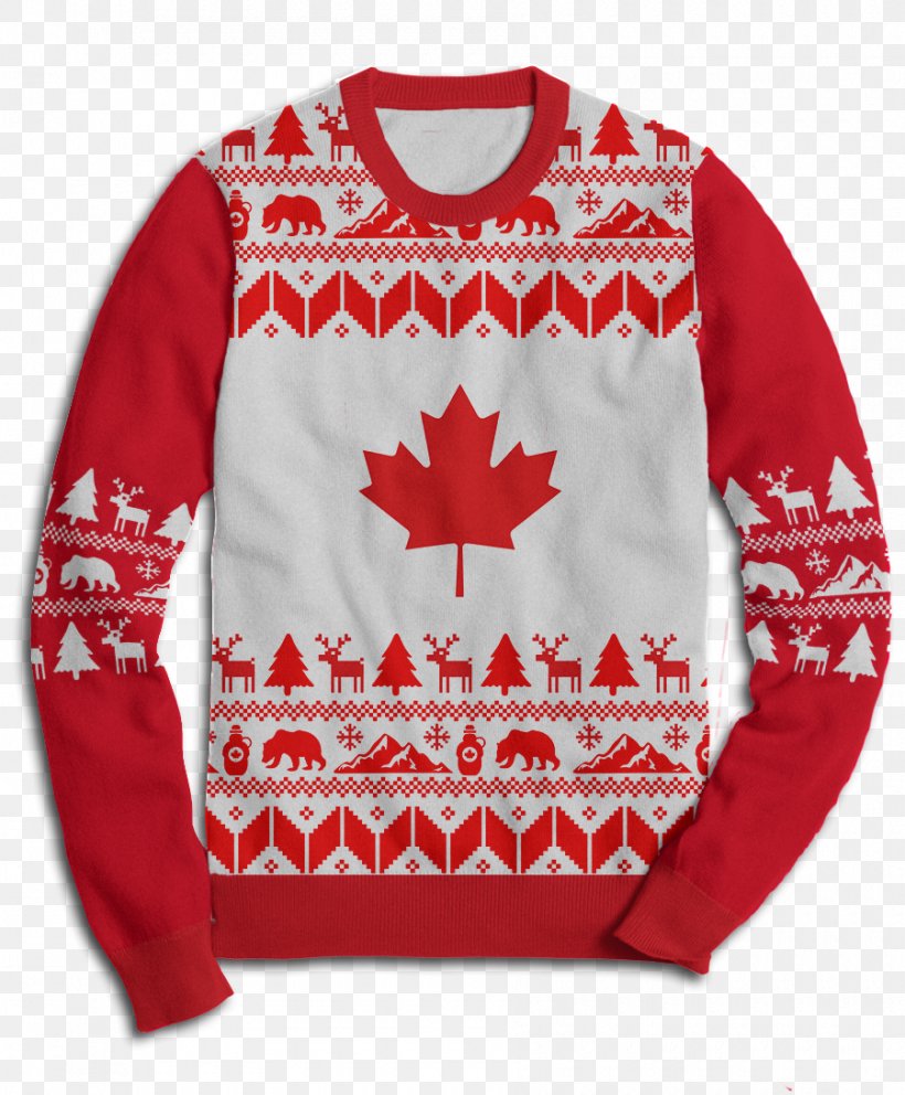 Long-sleeved T-shirt Canada Long-sleeved T-shirt Sweater, PNG, 900x1089px, Sleeve, Bluza, Canada, Christmas, Christmas Jumper Download Free
