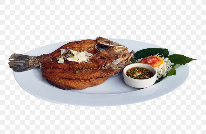 Fried Fish Thai Cuisine Seafood Fish Sauce, PNG, 1000x652px, Fried Fish, Animal Source Foods, Barramundi, Cuisine, Deep Frying Download Free