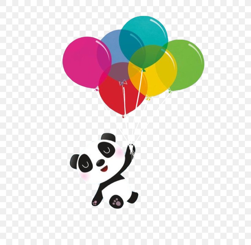 Giant Panda Panda Balloon Bear Birthday, PNG, 640x800px, Giant Panda, Art, Balloon, Bear, Birthday Download Free
