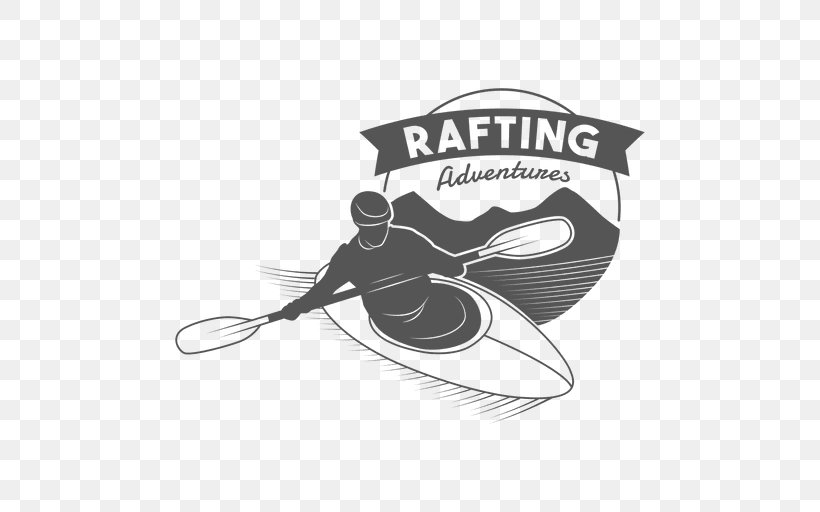 Logo Rafting Label Paddle, PNG, 512x512px, Logo, Black, Black And White, Brand, Camping Download Free