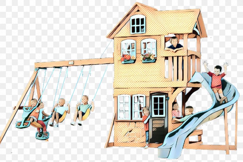 Outdoor Play Equipment Swing Public Space Playhouse Playset, PNG, 1200x800px, Pop Art, House, Human Settlement, Outdoor Play Equipment, Playground Download Free
