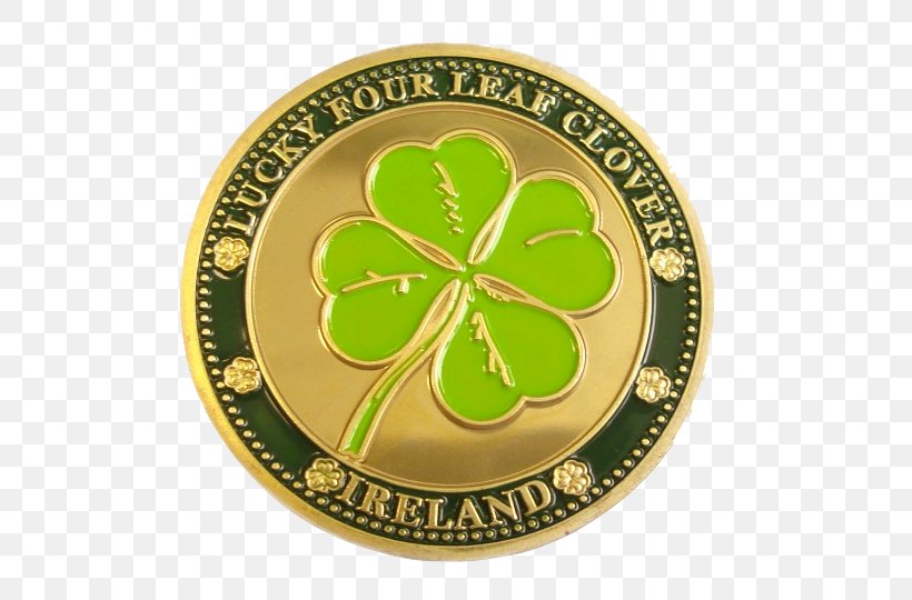 Four-leaf Clover, PNG, 540x540px, Coin, Badge, Carrolls Irish Gifts, Clover, Coin Collecting Download Free