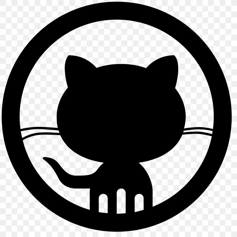 GitHub, PNG, 1600x1600px, Github, Black, Black And White, Carnivoran, Cat Download Free