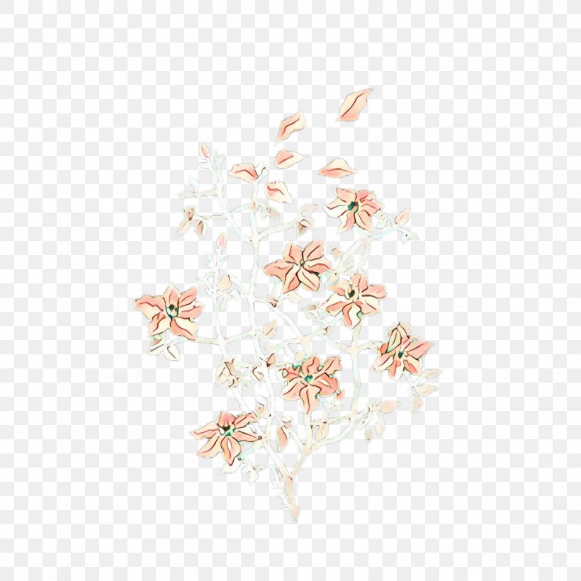 White Pink Flower Plant Branch, PNG, 2289x2289px, Cartoon, Beige, Blossom, Branch, Flower Download Free