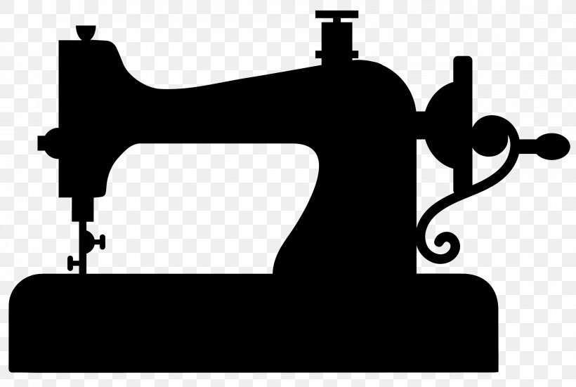 Sewing Machines Silhouette Clip Art, PNG, 3191x2146px, Sewing Machines, Black And White, Brand, Handsewing Needles, Logo Download Free