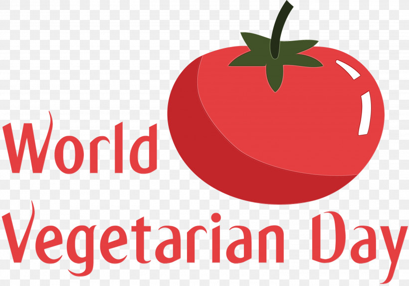 Tomato, PNG, 3000x2097px, World Vegetarian Day, Apple, Local Food, Logo, Meter Download Free