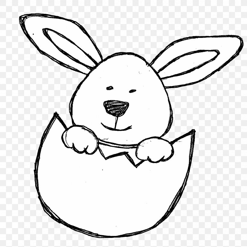 Domestic Rabbit Doodle Clip Art, PNG, 1403x1409px, Domestic Rabbit, Animal Figure, Area, Art, Black And White Download Free