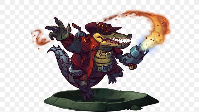 Awesomenauts Xbox 360 Xbox One Ronimo Games Crocodile, PNG, 600x462px, Awesomenauts, Action Figure, Credit, Crocodile, Fictional Character Download Free