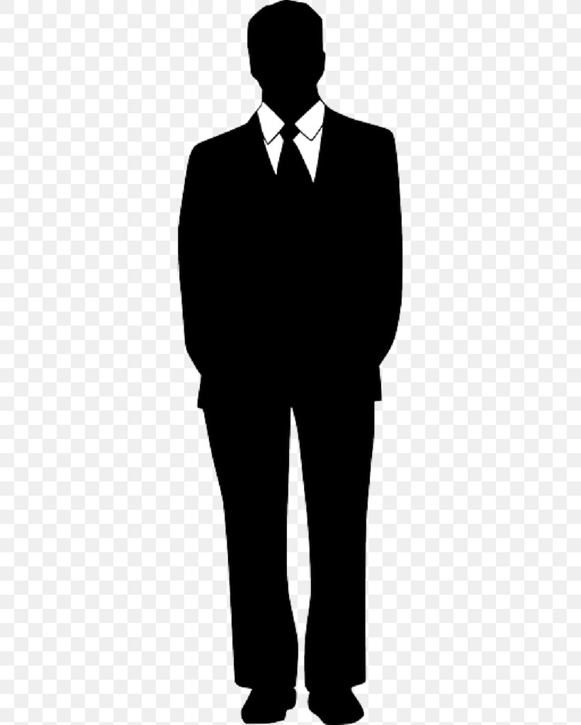Silhouette Clip Art, PNG, 512x1024px, Silhouette, Black And White, Business, Businessperson, Formal Wear Download Free