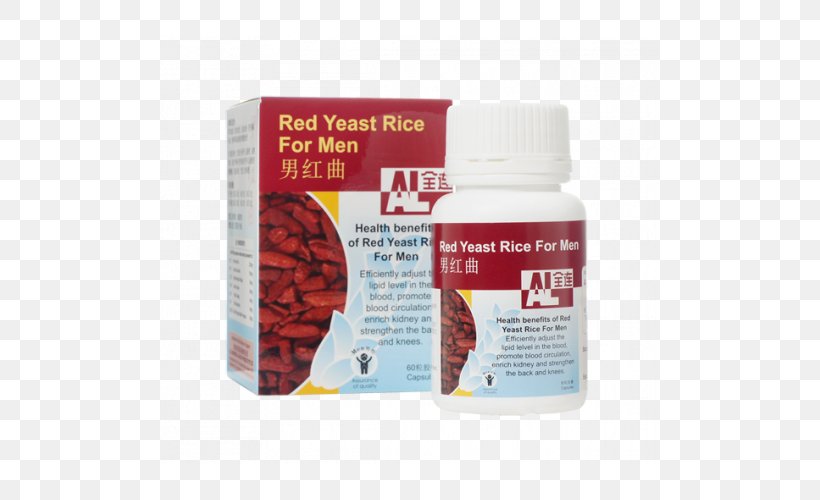 Dietary Supplement Red Yeast Rice Health Cholesterol Red Star Yeast, PNG, 500x500px, Dietary Supplement, Cholesterol, Diet, Extract, Fungus Download Free