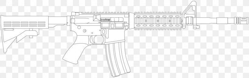 Weapon Firearm Drawing /m/02csf Gun Barrel, PNG, 1595x501px, Weapon, Artwork, Black And White, Drawing, Firearm Download Free