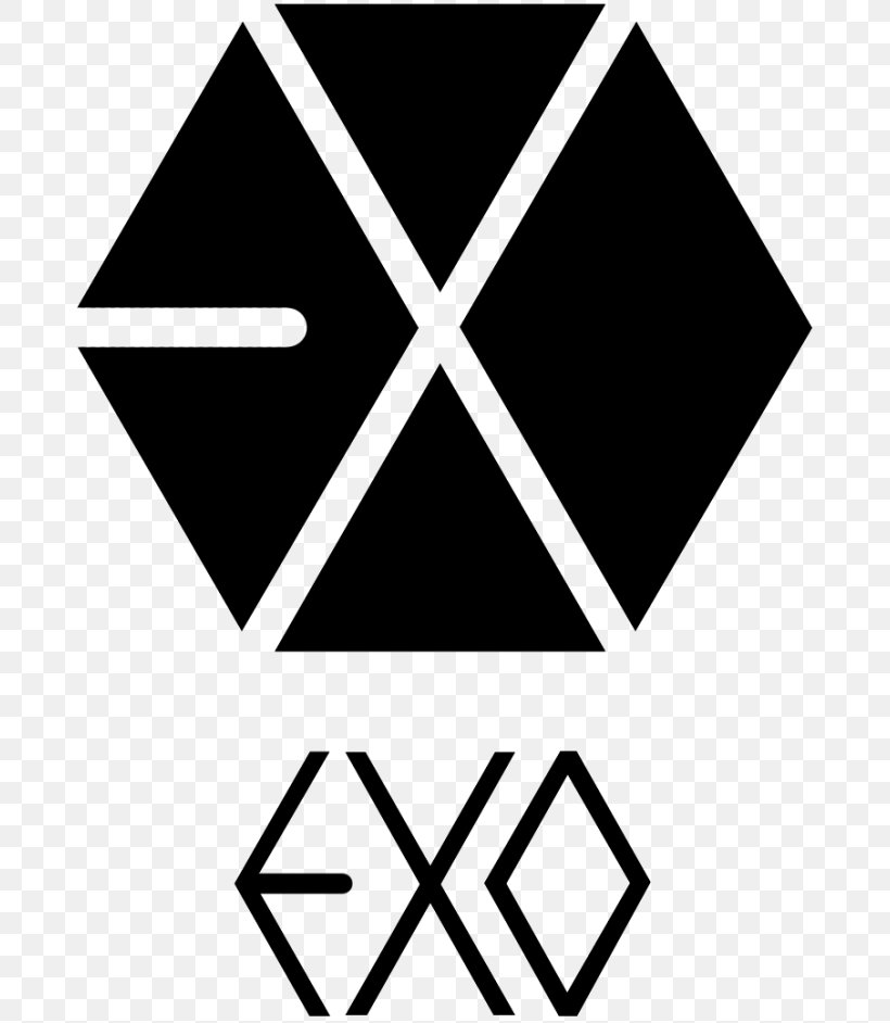 EXO K-pop Logo Korean Idol Overdose, PNG, 700x942px, Exo, Area, Art, Baekhyun, Black Download Free