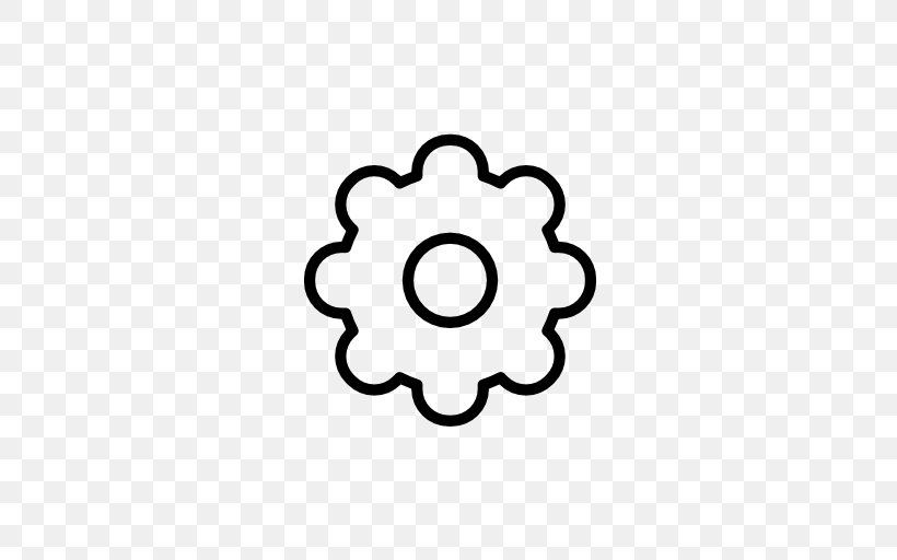 Gear Symbol, PNG, 512x512px, Gear, Area, Black And White, Mechanism, Point Download Free