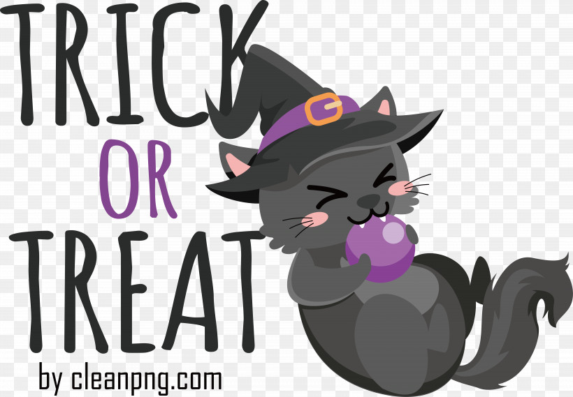 Halloween, PNG, 6724x4673px, Trick Or Treat, Black Cat, Halloween Download Free