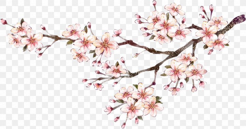 Chinese New Year Poster Chinese Painting, PNG, 3370x1768px, Chinese New Year, Blossom, Branch, Cherry Blossom, Chinese Painting Download Free