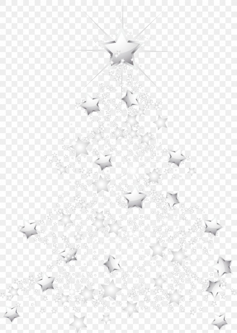 Christmas Tree Clip Art, PNG, 2428x3409px, Christmas Tree, Black And White, Branch, Christmas, Christmas Decoration Download Free
