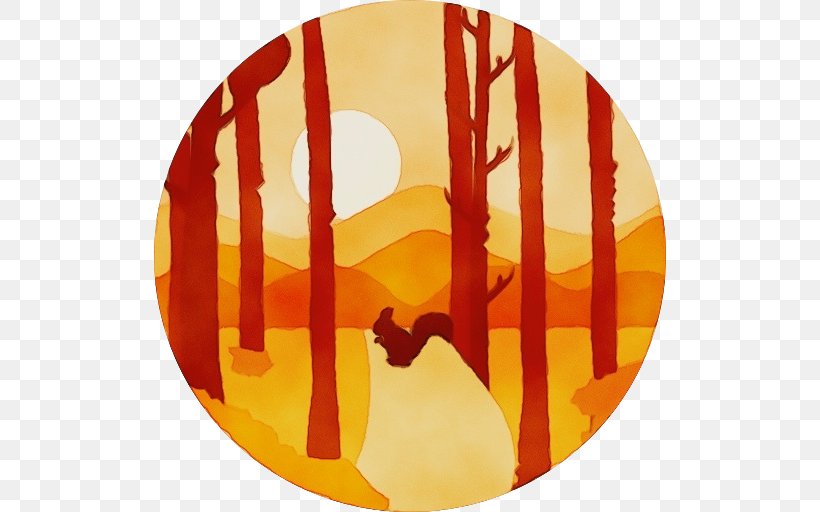 Orange Tree, PNG, 512x512px, Watercolor, Dishware, Orange, Paint, Plate Download Free