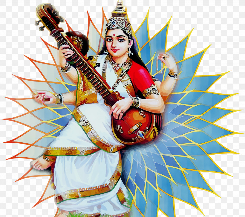 Musical Instrument Indian Musical Instruments String Instrument Plucked String Instruments, PNG, 3000x2663px, Vasant Panchami, Basant Panchami, Indian Musical Instruments, Musical Instrument, Paint Download Free