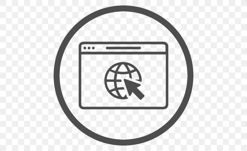 Web Browser Pictogram Symbol, PNG, 500x500px, Web Browser, Area, Black, Black And White, Brand Download Free