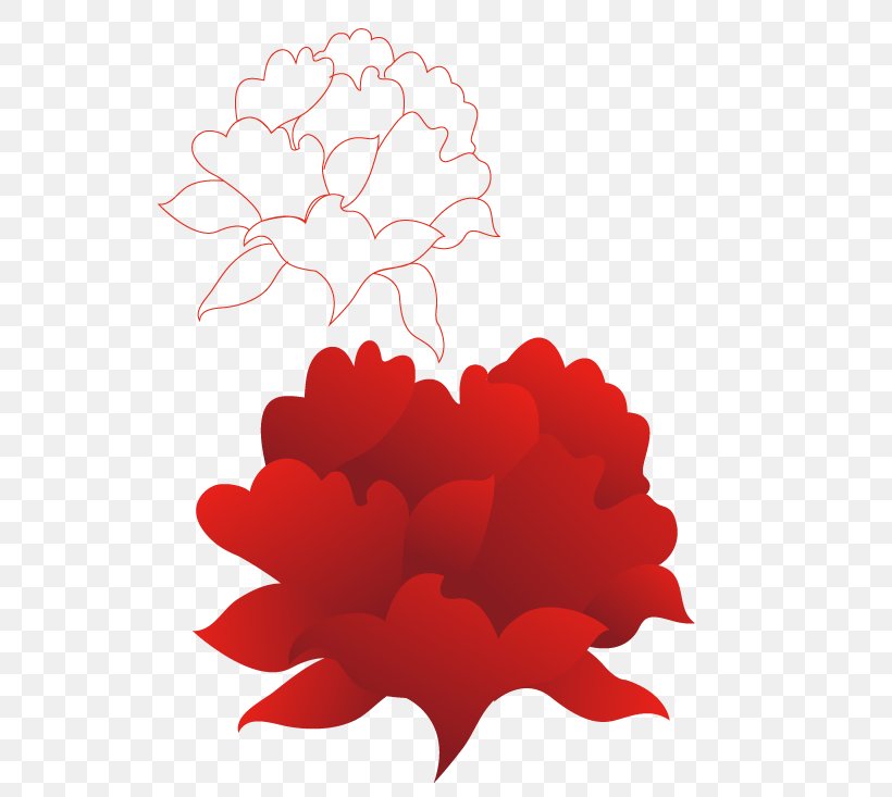 Red Drawing, PNG, 562x733px, Red, Color, Drawing, Floral Design, Flower Download Free