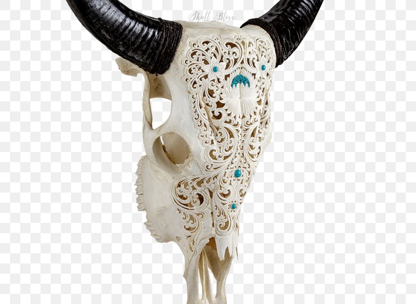 Skull Cattle XL Horns Cart Turquoise, PNG, 600x600px, Skull, Black, Bone, Cart, Cattle Download Free