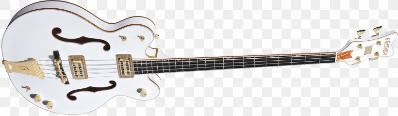 Acoustic-electric Guitar Gretsch White Falcon Bass Guitar, PNG, 2400x700px, Acousticelectric Guitar, Acoustic Electric Guitar, Acoustic Guitar, Archtop Guitar, Bass Download Free