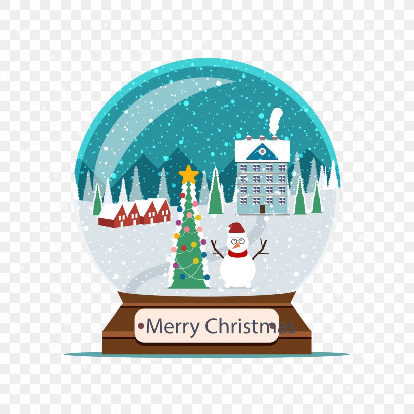 Christmas Tree Snow Crystal Ball, PNG, 2000x2000px, Crystal Ball, Ball, Christmas, Christmas Ornament, Crystal Download Free