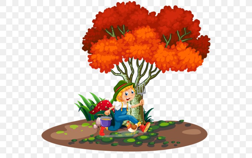 Tree Stock Illustration Clip Art, PNG, 600x515px, Tree, Art, Boy, Child, Floral Design Download Free