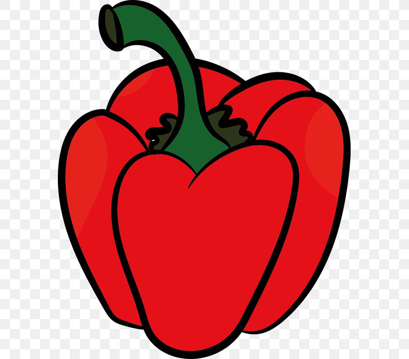 Bell Pepper Paprika Vegetable Clip Art, PNG, 587x720px, Watercolor, Cartoon, Flower, Frame, Heart Download Free