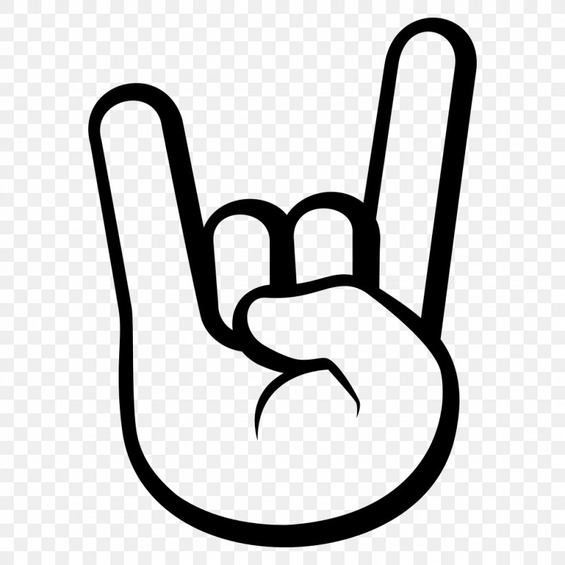 Emoji Sign Of The Horns Emoticon Symbol, PNG, 1024x1024px, Emoji, Area, Black And White, Chair, Crossed Fingers Download Free