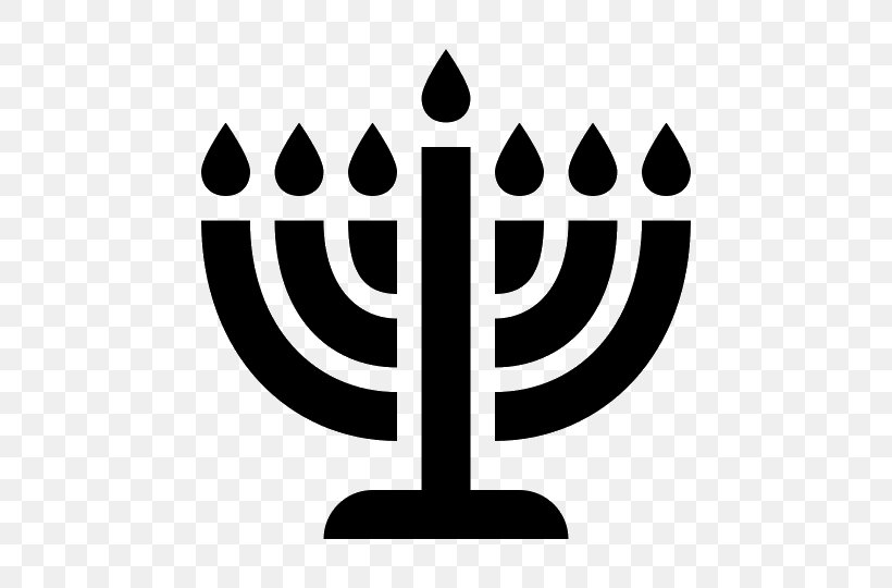 Temple In Jerusalem Menorah Symbol Celebration: Hanukkah, PNG, 540x540px, Temple In Jerusalem, Black And White, Candle Holder, Celebration Hanukkah, Emblem Of Israel Download Free