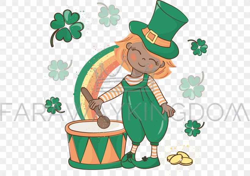 Saint Patricks Day, PNG, 3508x2480px, Saint Patricks Day, Caricature, Cartoon, Christmas Elf, Clover Download Free