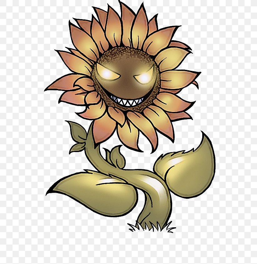 Sunflower, PNG, 595x842px, Sunflower, Cartoon, Flower, Plant, Sunflower Seed Download Free