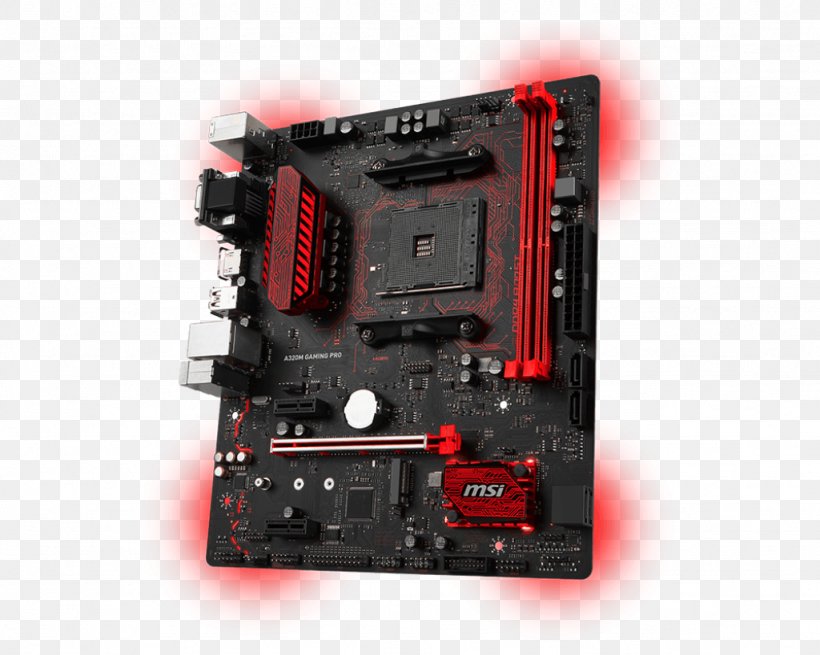Socket AM4 MSI B350M GAMING PRO Motherboard MicroATX, PNG, 1024x819px, Socket Am4, Advanced Micro Devices, Atx, Circuit Component, Computer Component Download Free