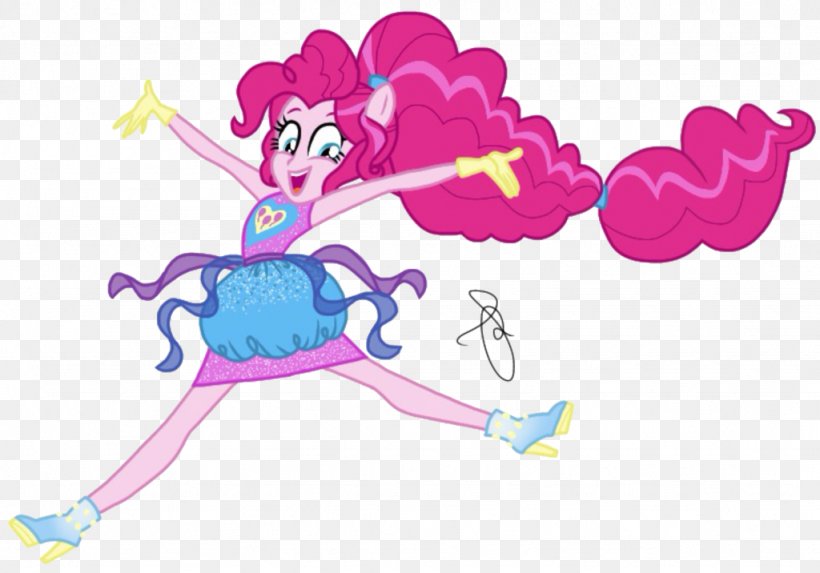Pinkie Pie Applejack My Little Pony: Equestria Girls Fluttershy, PNG, 1024x716px, Watercolor, Cartoon, Flower, Frame, Heart Download Free