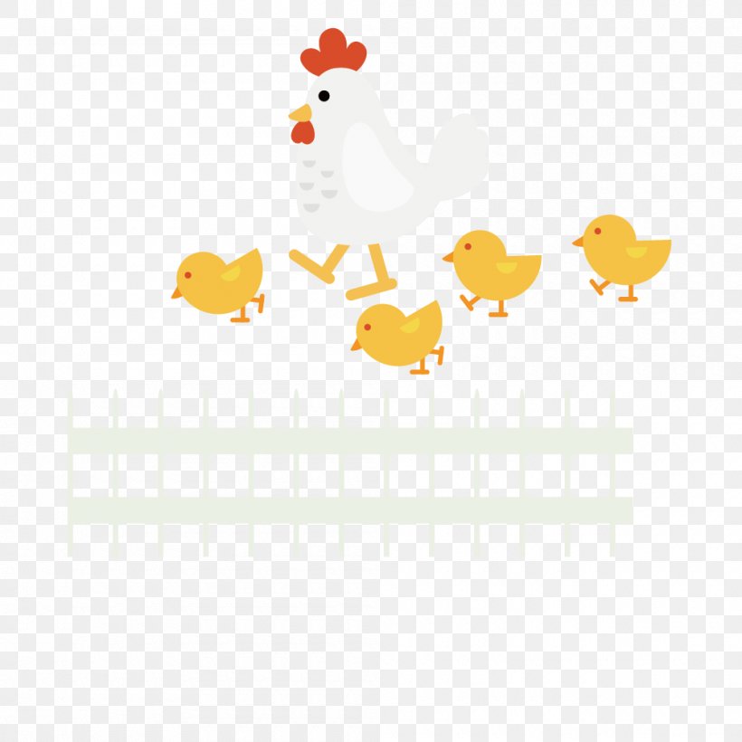 Chicken Yellow White Illustration, PNG, 1000x1000px, Chicken, Animation, Area, Cartoon, Heart Download Free