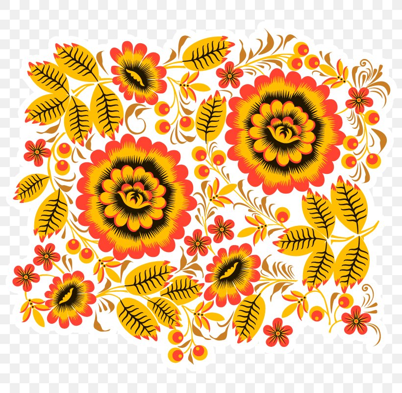 Khokhloma Ornament Russian Textile Arts Pattern, PNG, 800x800px, Khokhloma, Cut Flowers, Floral Design, Flower, Ornament Download Free