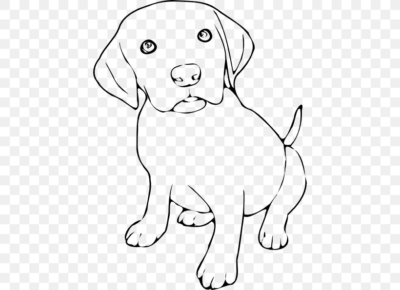 Puppy Labrador Retriever Border Collie Rough Collie Clip Art, PNG, 438x595px, Puppy, Area, Black, Black And White, Border Collie Download Free