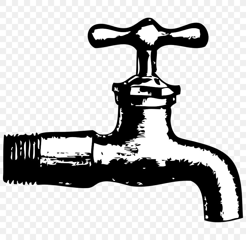 Tap Water Plumbing Clip Art, PNG, 800x800px, Tap, Bitcoin Faucet, Black And White, Garden Hoses, Hose Download Free