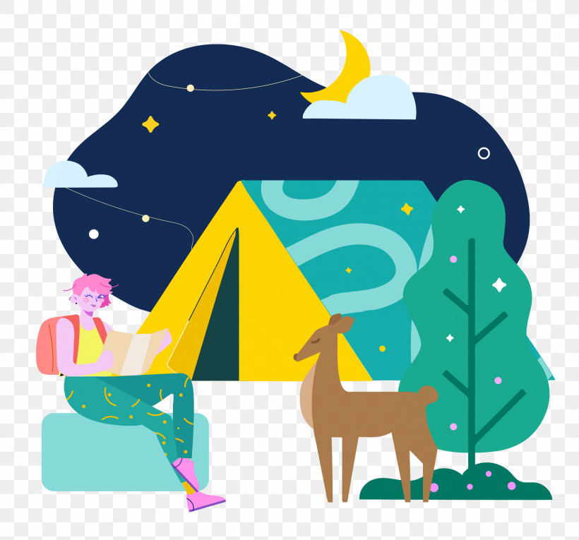 Camping Chill Camping Travel, PNG, 2500x2334px, Camping, Biology, Cartoon, Horse, Line Download Free
