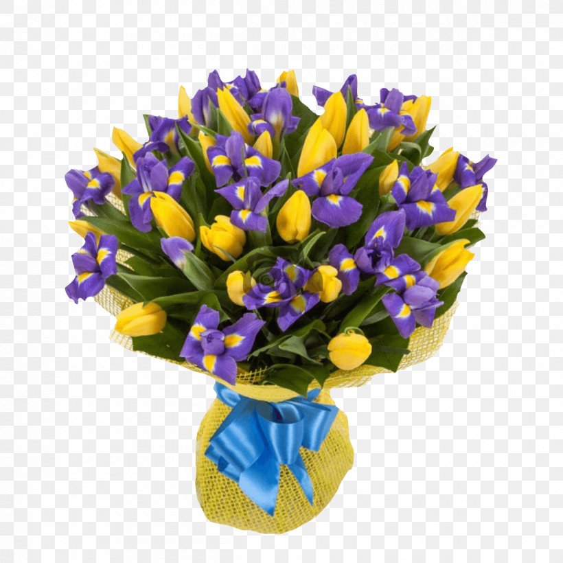Tulip Flower Bouquet Yellow Irises, PNG, 1200x1200px, Tulip, Bloemisterij, Blue, Cobalt Blue, Color Download Free