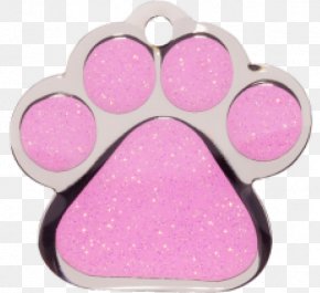 Pink Glitter - THE BOW WOW Color Pet Tag Brass PNG