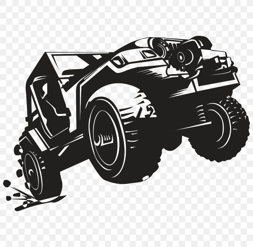 Monster Cartoon, PNG, 800x800px, Jeep, Auto Racing, Automotive Tire, Blackandwhite, Car Download Free