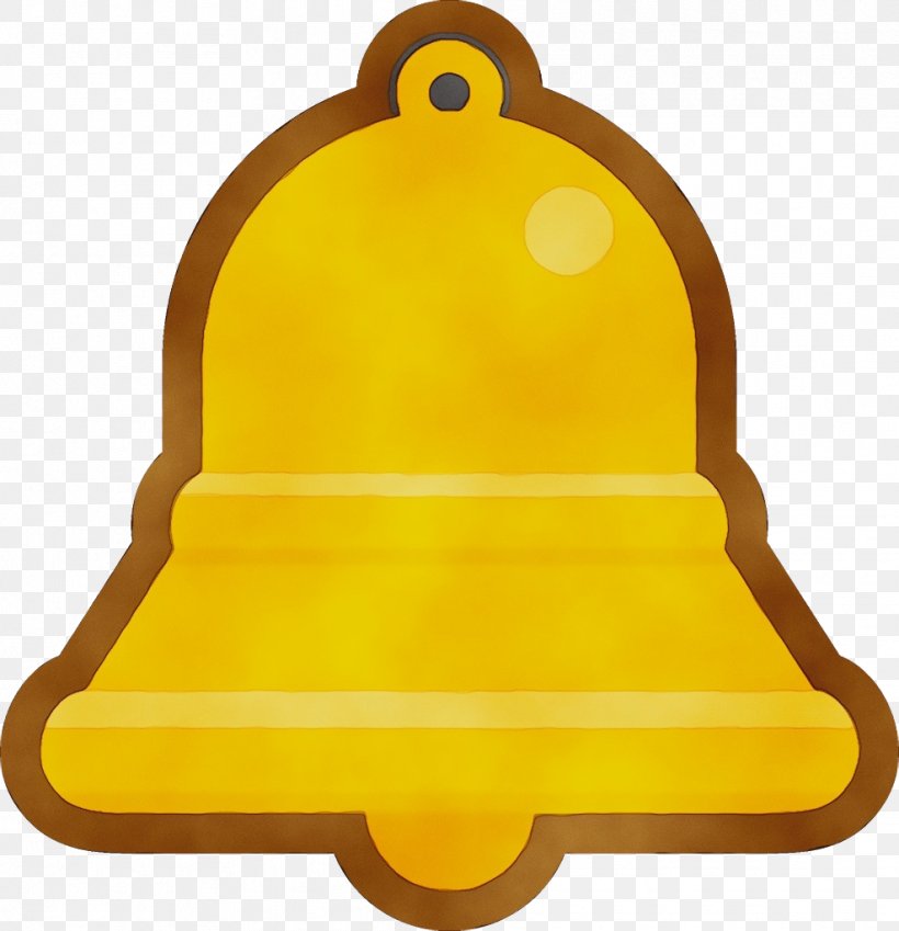 Yellow Bell Plastic, PNG, 988x1024px, Watercolor, Bell, Paint, Plastic, Wet Ink Download Free