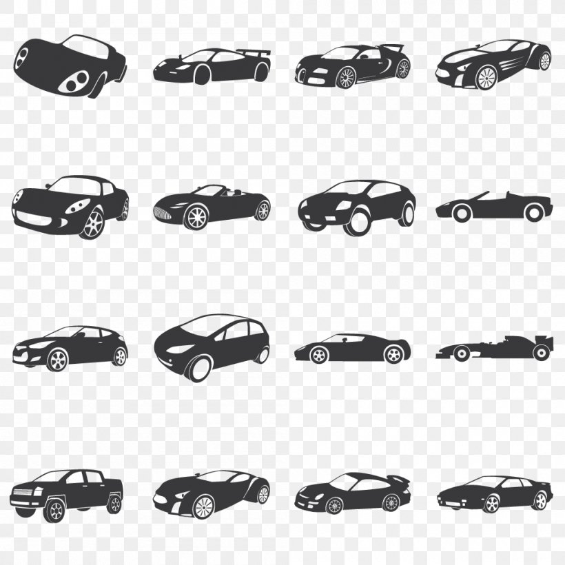 Sports Car Icon Design Icon, PNG, 1000x1000px, Car, Automotive Design, Automotive Exterior, Black And White, Fashion Accessory Download Free