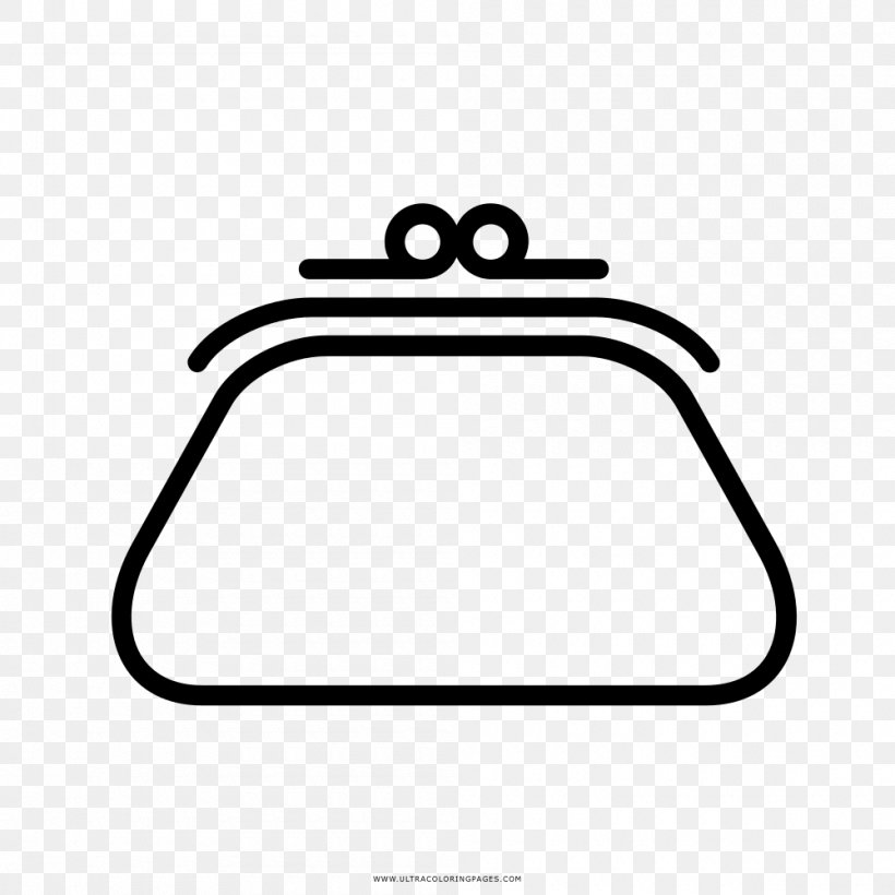 Drawing Coin Purse Coloring Book Painting, PNG, 1000x1000px, Drawing, Area, Auto Part, Black, Black And White Download Free