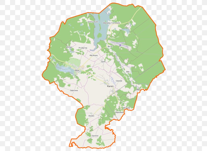 Gmina Karsin Kościerzyna Map Ecoregion Municipality, PNG, 516x599px, Map, Area, Ecoregion, Municipality, South Download Free