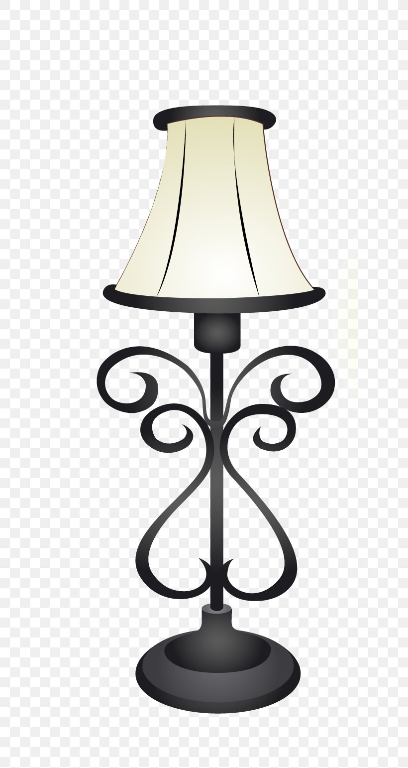 Lamp furniture light electric sketch Royalty Free Vector