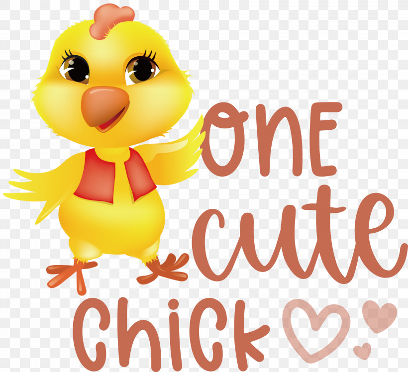 One Cute Chick Easter Day Happy Easter, PNG, 3000x2740px, Easter Day, Beak, Birds, Cartoon, Ducks Download Free